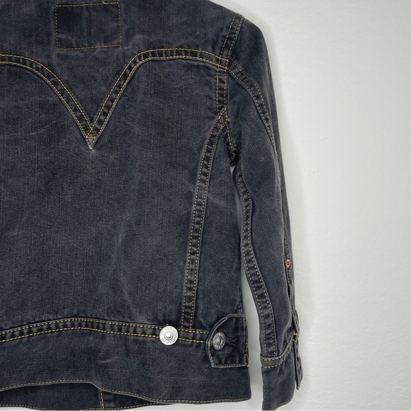 Levi’s Iconic Gray Jacket Type 1 Girls Size Small Western - Picture 4 of 8